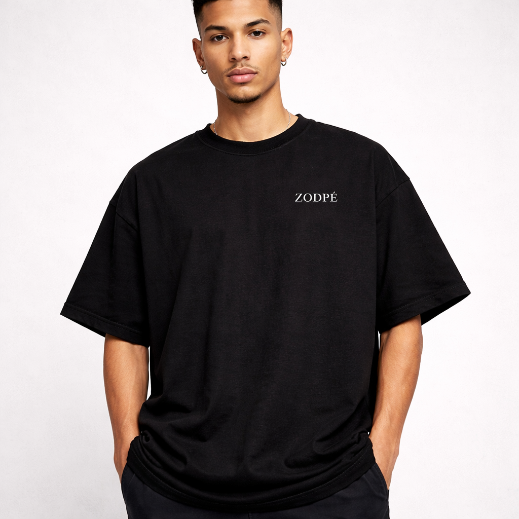 DROP 01 — Oversized Tee (Black & Off White)