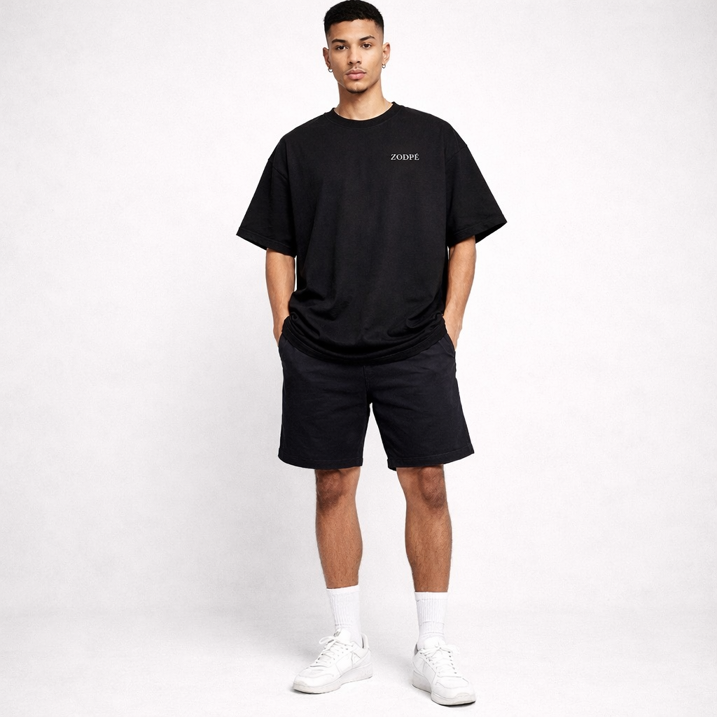DROP 01 — Oversized Tee (Black & Off White)