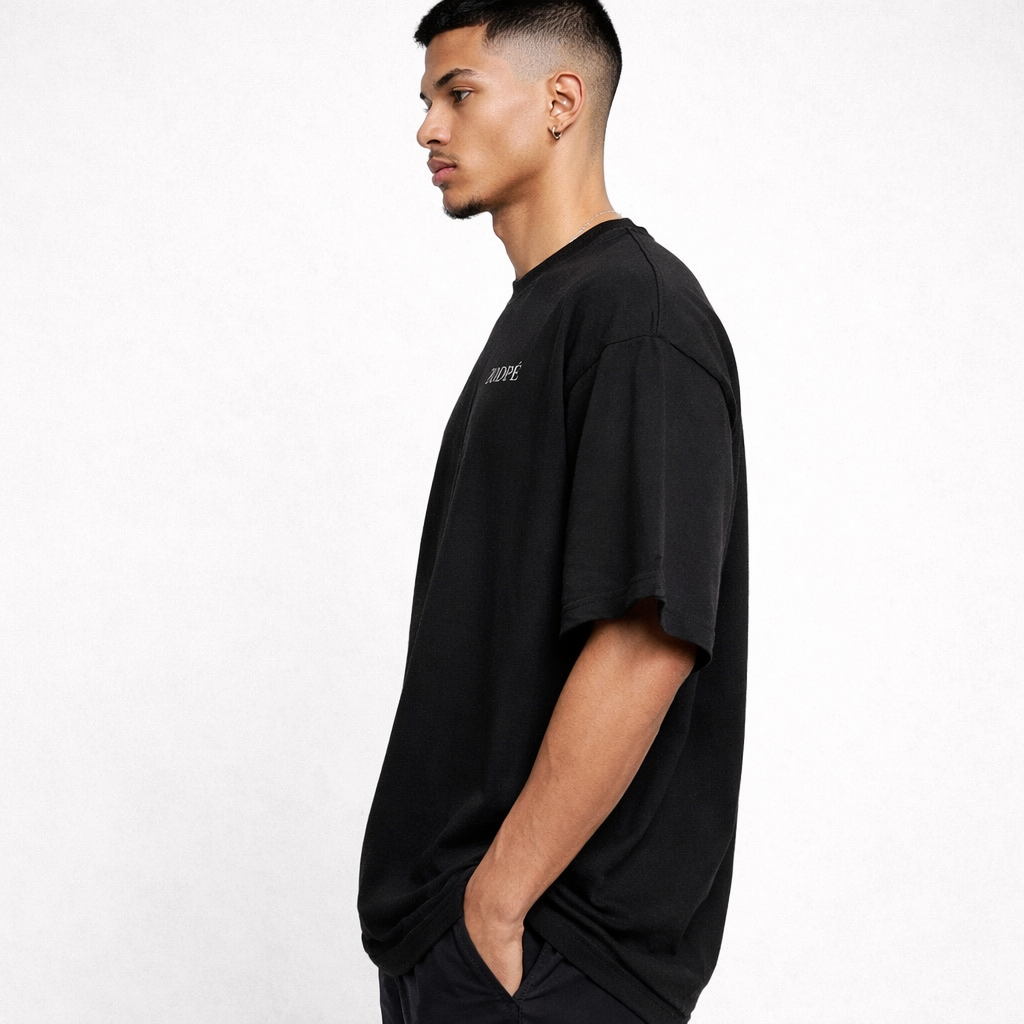 DROP 01 — Oversized Tee (Black & Off White)