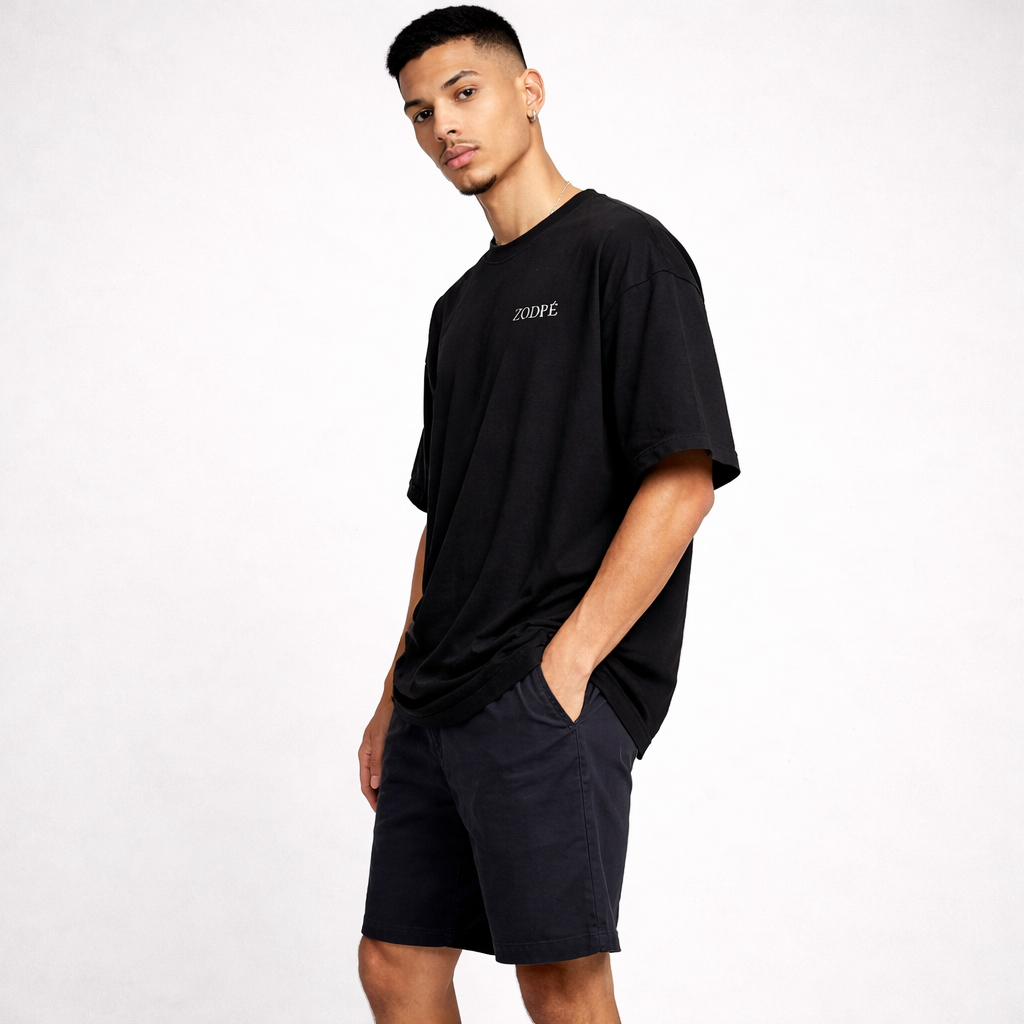 DROP 01 — Oversized Tee (Black & Off White)